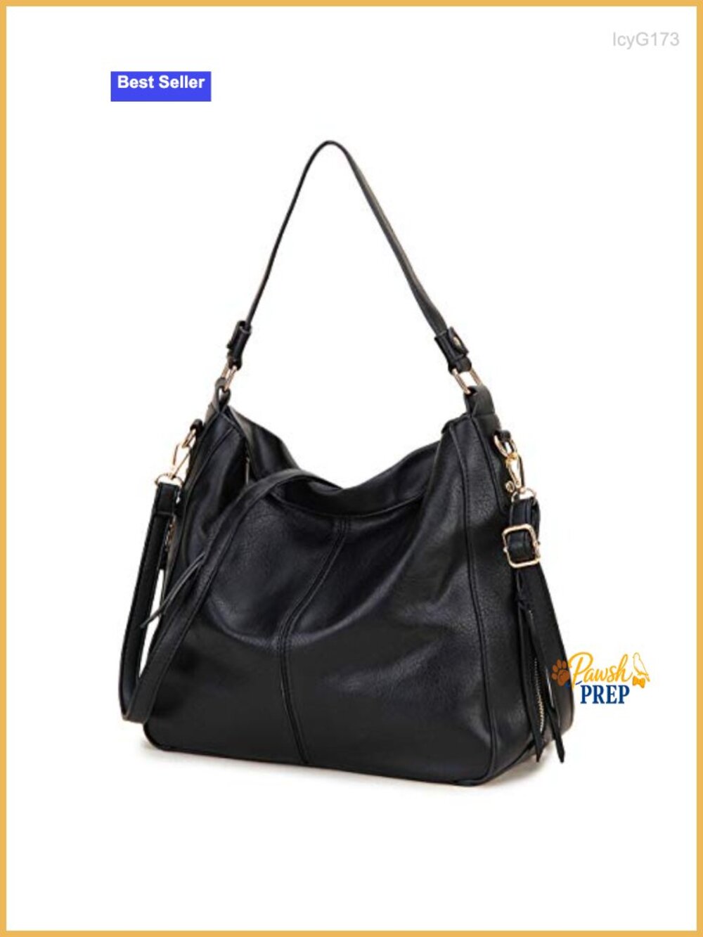Faux Leather Hobo Shoulder Bag Women Purse Fits iPad Adjustable Strap